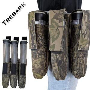 Trebark 3‑Tube Camo Belt Carrier Organizer Hunting Hiking Camping Fishing